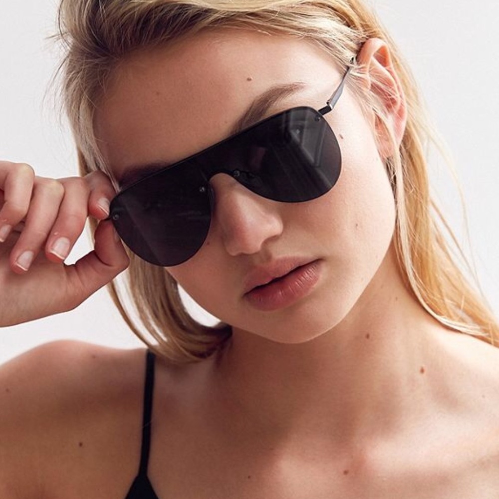 NWT Le Specs Designer “The King” Shield Sunglasses